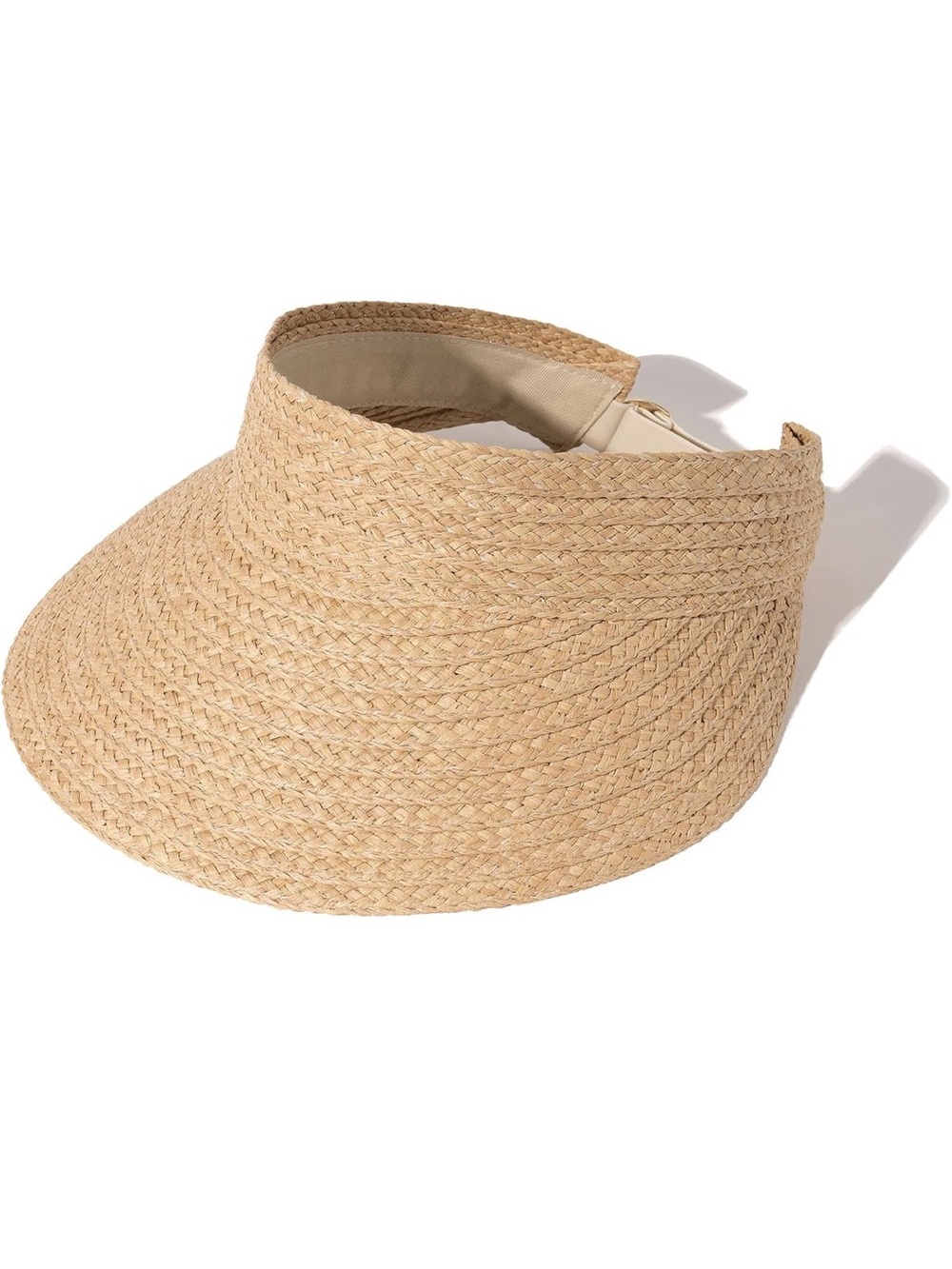NTW Braided Straw Sun Visor - Natural